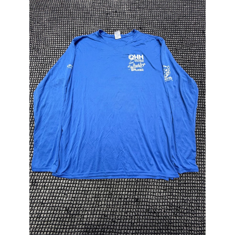 Port & Company Performance Shirt Mens XL Blue Saltwater Splash Graphic
